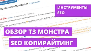 Сколько знаков то писать, а? Обзор ТЗ МОНСТР. SEO копирайтинг.