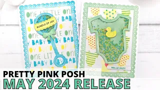 Pretty Pink Posh May 2024 Release | PLUS 2 Baby Shaker Cards!