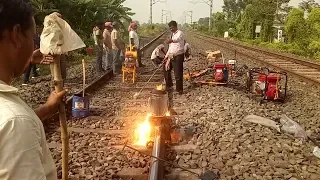 Thermite Welding  of Indian Railway Full Procedure | Bolpur -Sainthia Rail route