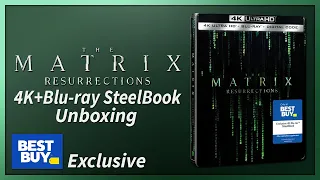 The Matrix Resurrections Best Buy Exclusive 4K+2D Blu-ray SteelBook Unboxing