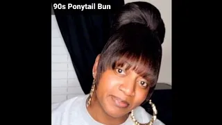 How To Do A 90s Ponytail Bun (With Bangs) The 90s Girl (90s style)