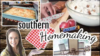 Quick Family Recipes! | Candy Bar Apple Salad, Pepper Jack Bubble Bake, and Back Porch Update