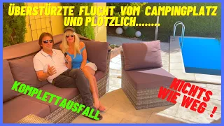 Überstürzte Flucht mit Wohnmobil vom Campingplatz in Koblenz und Plötzlich hat es uns umgehauen.