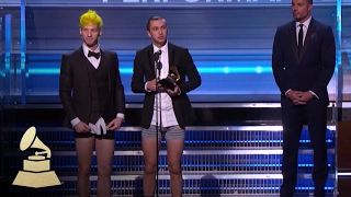 Twenty One Pilots Wins Best Pop Duo / Group Performance | Acceptance Speech | 59th GRAMMYs