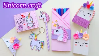 DIY Unicorn paper craft / How to make unicorn school supplies /School hacks / Back to school