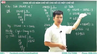 Toán 3 - Chia số có năm chữ số cho số có một chữ số.