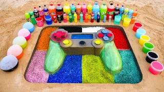 How to make a Gaming Controller with Orbeez, Big Coca Cola, Fanta, Monster vs Mentos & Popular Sodas