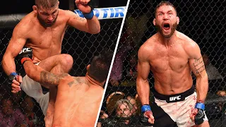 Jeremy Stephens' Stunning Flying Knee KO at UFC 189