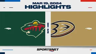 NHL Highlights | Wild vs. Ducks - March 19, 2024