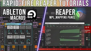 mpl_Mapping Panel: Ableton-Style Macro Controls for FX in REAPER (Rapid-Fire tutorials Ep99)
