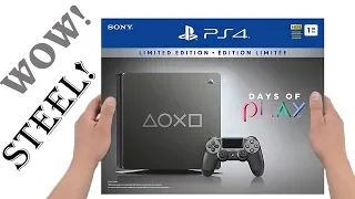 Playstation 4 Slim 1TB Days of Play "Steel" Grey Limited Edition Unboxing