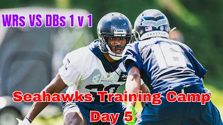 Seahawks Training Camp Day 5 First Day of Pads . WRs vs DBs