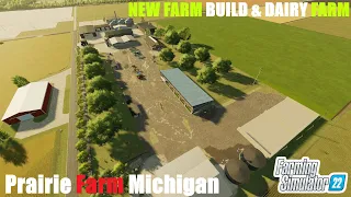 New Farm Build & Dairy Farm 2023  -Move To Prairie Farm Michigan - Claas - Michigan Farm  #fs22  #9