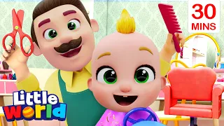 Haircut Song | Learning With Nina And Nico + More Little World Nursery Rhymes