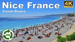 Nice, France - The Most Beautiful Beach in French Riviera | Walking Tour 2021 (4k 60fps)