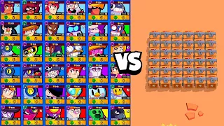 TOUS LES BRAWLERS vs 20 BOITES ! QUI est le PLUS RAPIDE ? sur Brawl Stars Olympics