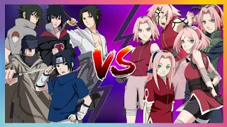 All Sasuke Uchiha VS All Sakura Haruno [+ special ending] (1P VS CPU) - Naruto Storm 4 [720P60FPS]