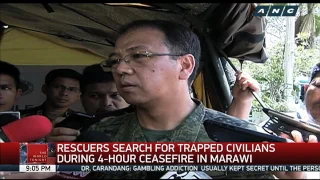 Rescuers search for trapped civilians in Marawi