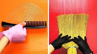 일상용품을 이용한 벽 페인팅 23가지 아이디어