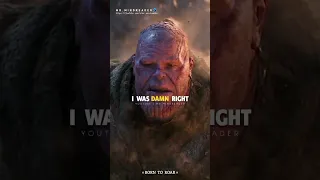 THANOS Was Damn Right🗿~MOTIVATIONAL STATUS 💯🔥#shorts #viral #marvel #motivation #inspiration #quotes