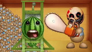 Mechine Press Saw vs The Buddy Melon Born Meat Grinder | Kick The Buddy Game Hot 2024