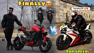 Finally Yamaha R1 😍❤️ | Public reaction on Kawasaki z900 | Girls reaction