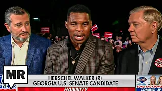 Cruz And Graham Kiss Trump’s Ass By Holding Herschel Walker’s Hand On Fox