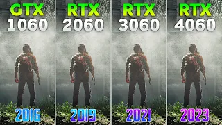 GTX 1060 vs RTX 2060 vs RTX 3060 vs RTX 4060 - Test in 8 Games