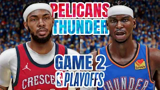 THUNDER vs PELICANS GAME 2 - 2024 NBA PLAYOFFS - NBA 2K24 (PS5) [4K UHD]