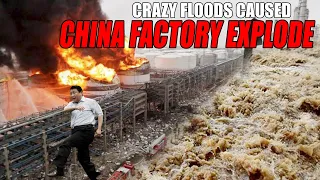 Sudden flood attack caused aluminum alloy factory to explode in China,  100 people were injured