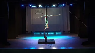 Буртова Елизавета воздушное полотно дети 10 11 лет полупрофессионалы Pole Universe 2021 winter