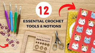 [HOW TO CROCHET] 12 Essential Crochet Tools & Notions | Keep these accessories in your project bag!