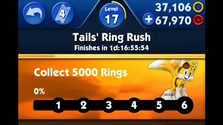 SONIC DASH 2 SONIC BOOM EVENTS TAILS RING RUSH STAGE-1 AND STAGE -2 COMPLETE GAMEPLAY