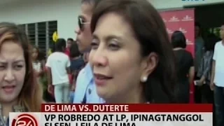 24 Oras: VP Robredo at LP, ipinagtanggol si Sen. Leila De Lima