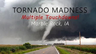 TORNADO MADNESS - Multiple Tornadoes Hit near Marble Rock Iowa 8/27/21