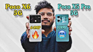 Poco X6 5G Vs Poco X5 Pro 5G Full Detailed Comparison 🔥💯 64MP Vs 108MP 📸