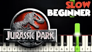 Theme from Jurassic Park | SLOW BEGINNER PIANO TUTORIAL + SHEET MUSIC by Betacustic
