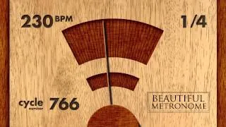 230 BPM 1/4 Wood Metronome HD