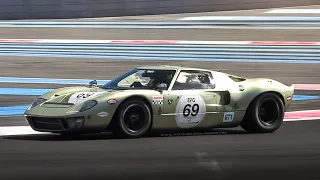 Ford GT40 Mk1s Racing on Track: Start, Warm Up, Accelerations & V8 Sound!