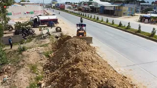 Wonderful Land filling for house construction By Dozer Komatsu D31P With 5 ton trucks