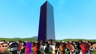 Will Obunga climb the Skyscraper? [Nexbots] Garry's Mod