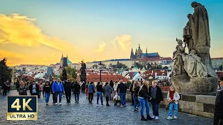 Prague Czech Republic 🇨🇿 4K Old Town Evening Walking Tour 2022