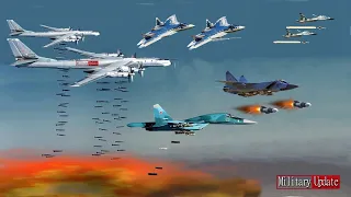 Massive Fire!! Russian Air Force •Su-57•Su-34•Tu-95•Su-30•MiG-31 •Destroy Target