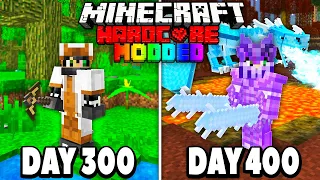 I Survived 400 Days in Modded Hardcore Minecraft.. GRAND FINALE! Here's What Happened..