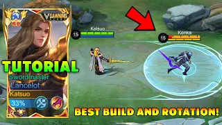 TUTORIAL LANCELOT: SECRET BUILD AND ROTATION FOR LANCELOT 2024! ( EXPLAINED TUTORIAL! )