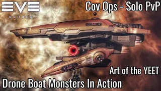 EVE Echoes Solo PvP! Drone Boat Monsters - Arbitrator III Covert Ops & Stratios -  Slashing Ships