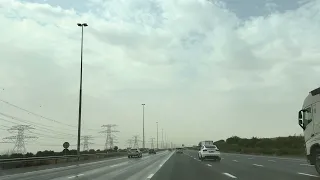 Driving in Rain in Emirates Road Dubai