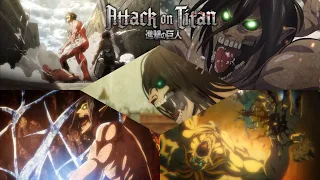 All Eren Titan Roars In Attack On Titan Season 1 - Season 4 Part 2