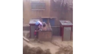 Flood in Northwest China Sweeps Away Two People