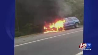 Car fire Tuesday on Route 140 South